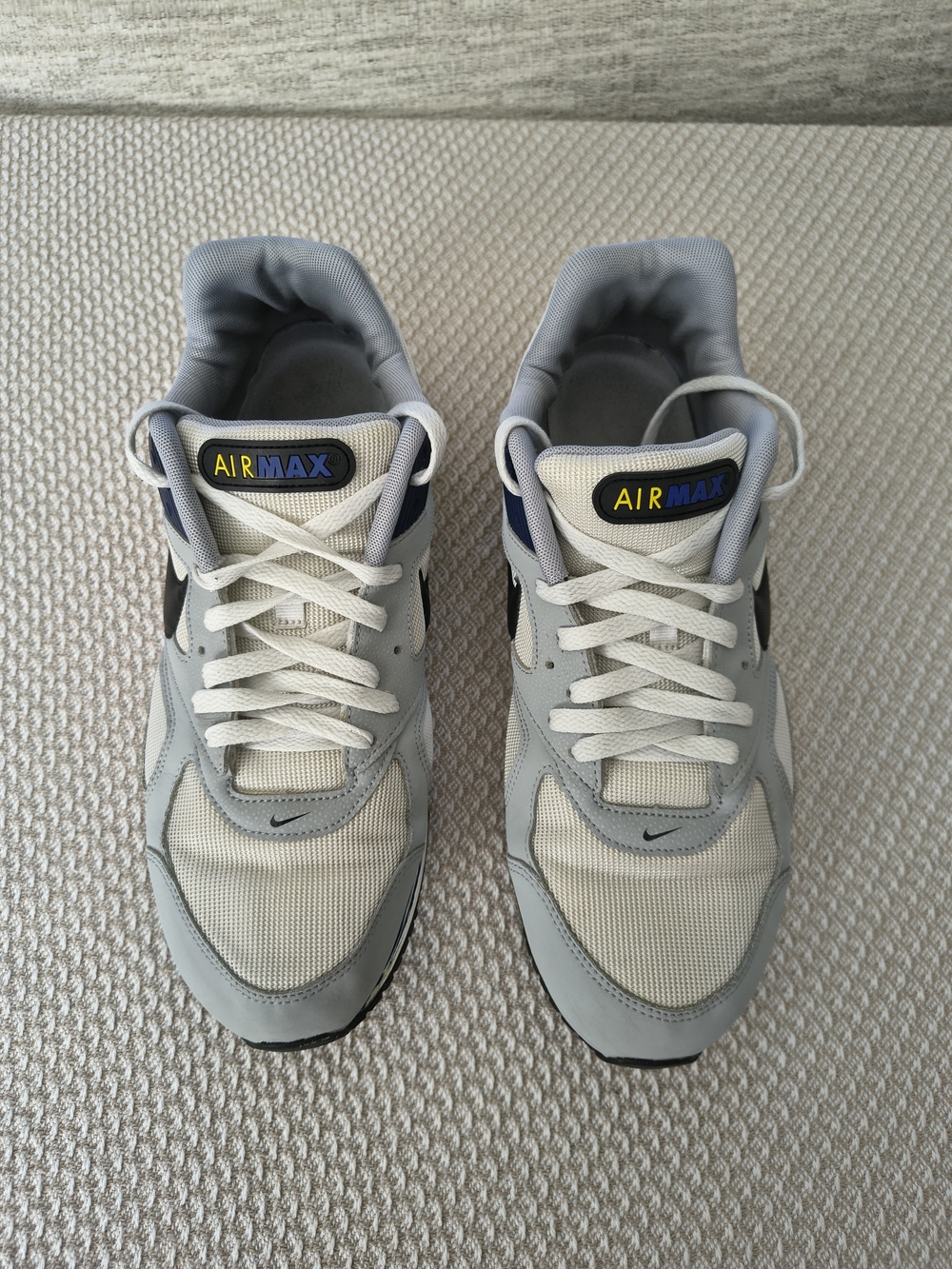 Nike Air Max IVO White Grey Black Blue Men's  Running Shoes Size 12